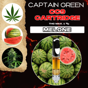 CC9 Cartridge Melone 99% - 1ml, bez CBD