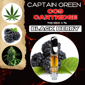 CC9 Cartridge Black Berry 99% - 1ml, bez CBD