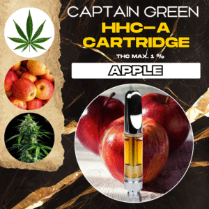 HHC-A Cartridge Apple 99% - 1ml, bez CBD