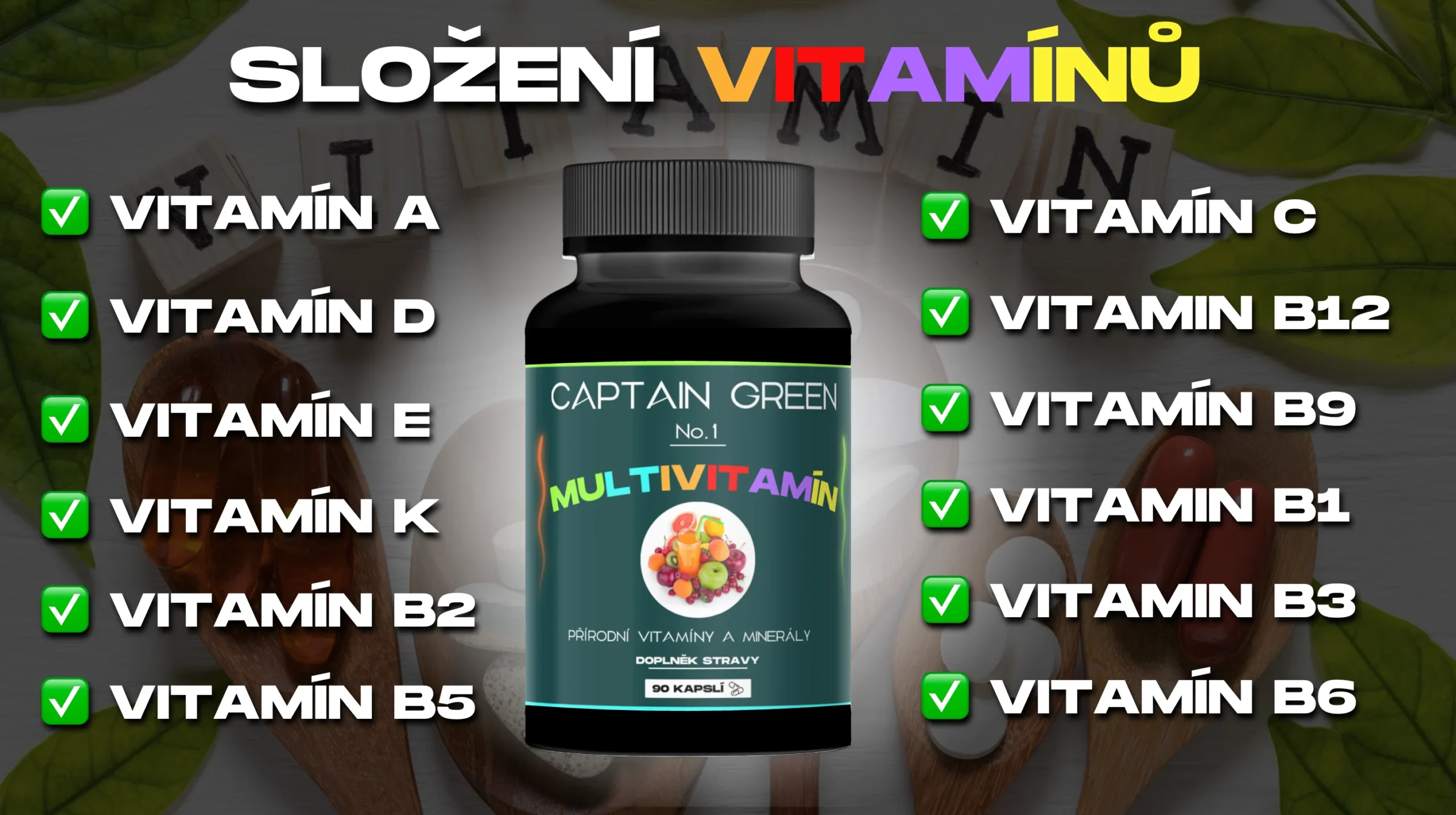 Super Multivitamín - Přírodní vitamíny a minerály