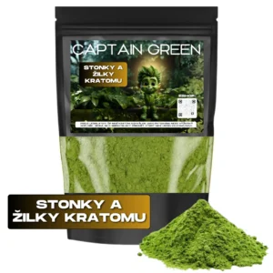 Stonky a žilky kratomu captain green