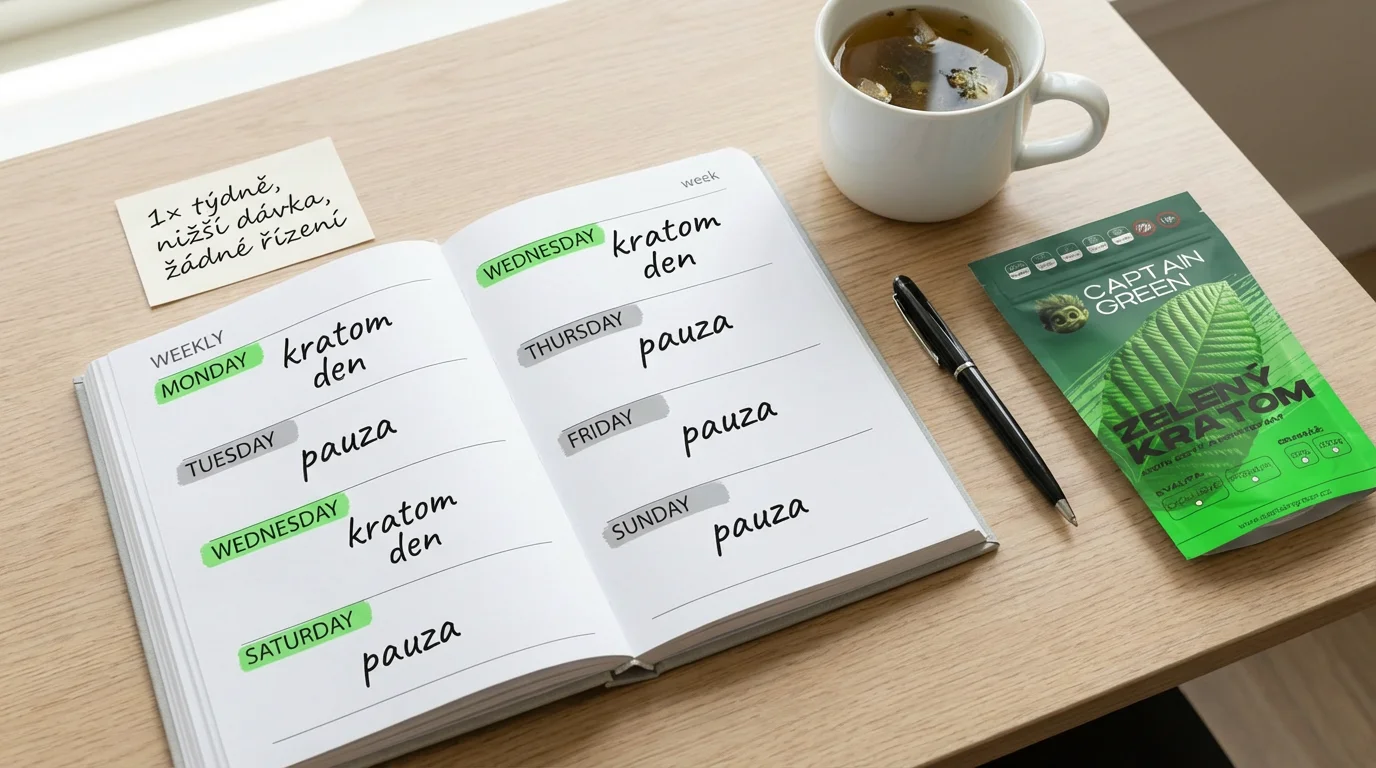 Bezpečnější režim kratomu pro začátečníky – plánování pauz a menšího množství