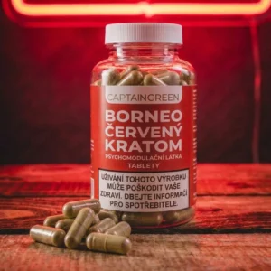 Červený Kratom Kapsle Red Borneo 50 ks | Captain Green