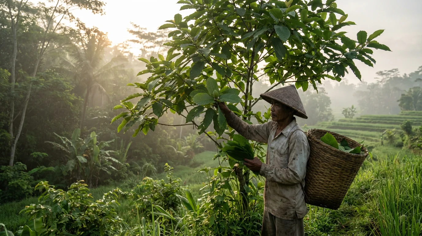 Co je kratom – sklizeň listů stromu Mitragyna speciosa v jihovýchodní Asii