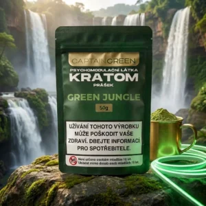 Green Jungle kratom prášek 50 g, Mitragyna speciosa, licencovaný prodej Captain Green