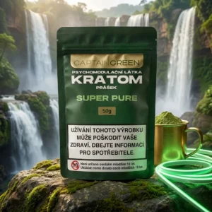 Green Pure kratom prášek 50 g, Mitragyna speciosa, licencovaný prodej Captain Green