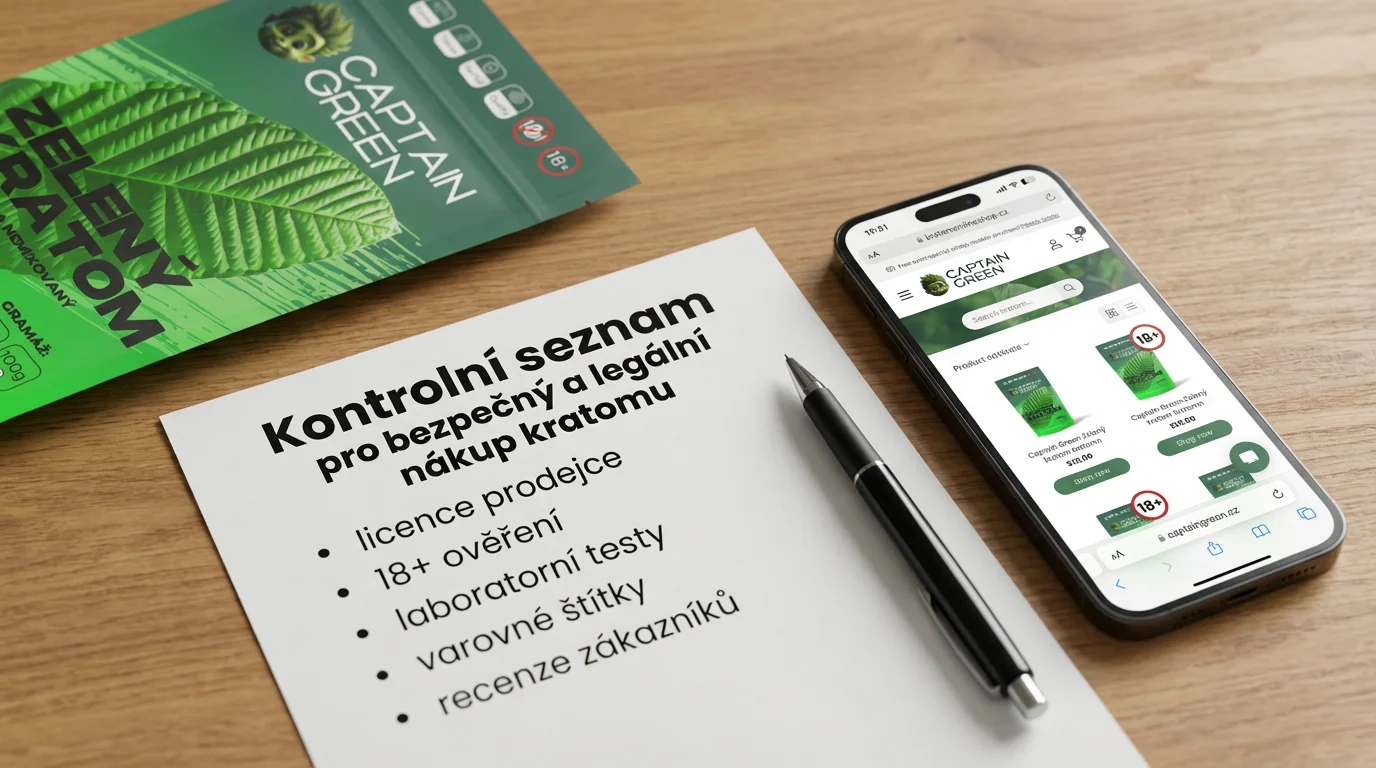 Kontrolní seznam pro bezpečný a legální nákup kratomu