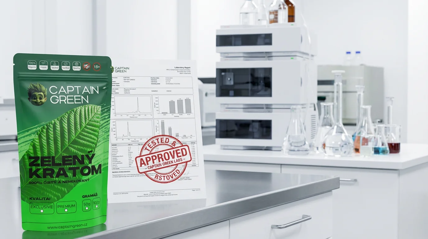Laboratorní testy kratomu – ověření kvality a bezpečnosti Laboratorní testy kratomu Captain Green pro ověření kvality a bezpečnosti každé šarže