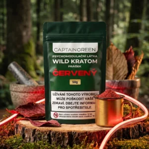 Red Wild kratom prášek 50 g, Mitragyna speciosa, licencovaný prodej Captain Green Red Wild kratom prášek 50 g, Mitragyna speciosa, licencovaný prodej Captain Green