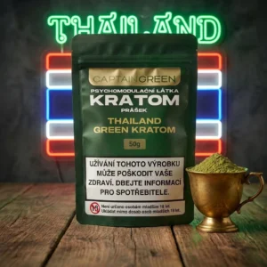 Thailand Green kratom prášek 50 g z provincie Chumphon, licencovaný prodej Captain Green Thailand Green kratom prášek 50 g z provincie Chumphon, licencovaný prodej Captain Green