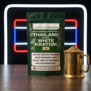 Thailand White kratom prášek 50 g z provincie Chumphon, licencovaný prodej Captain Green Thailand White kratom prášek 50 g z provincie Chumphon, licencovaný prodej Captain Green