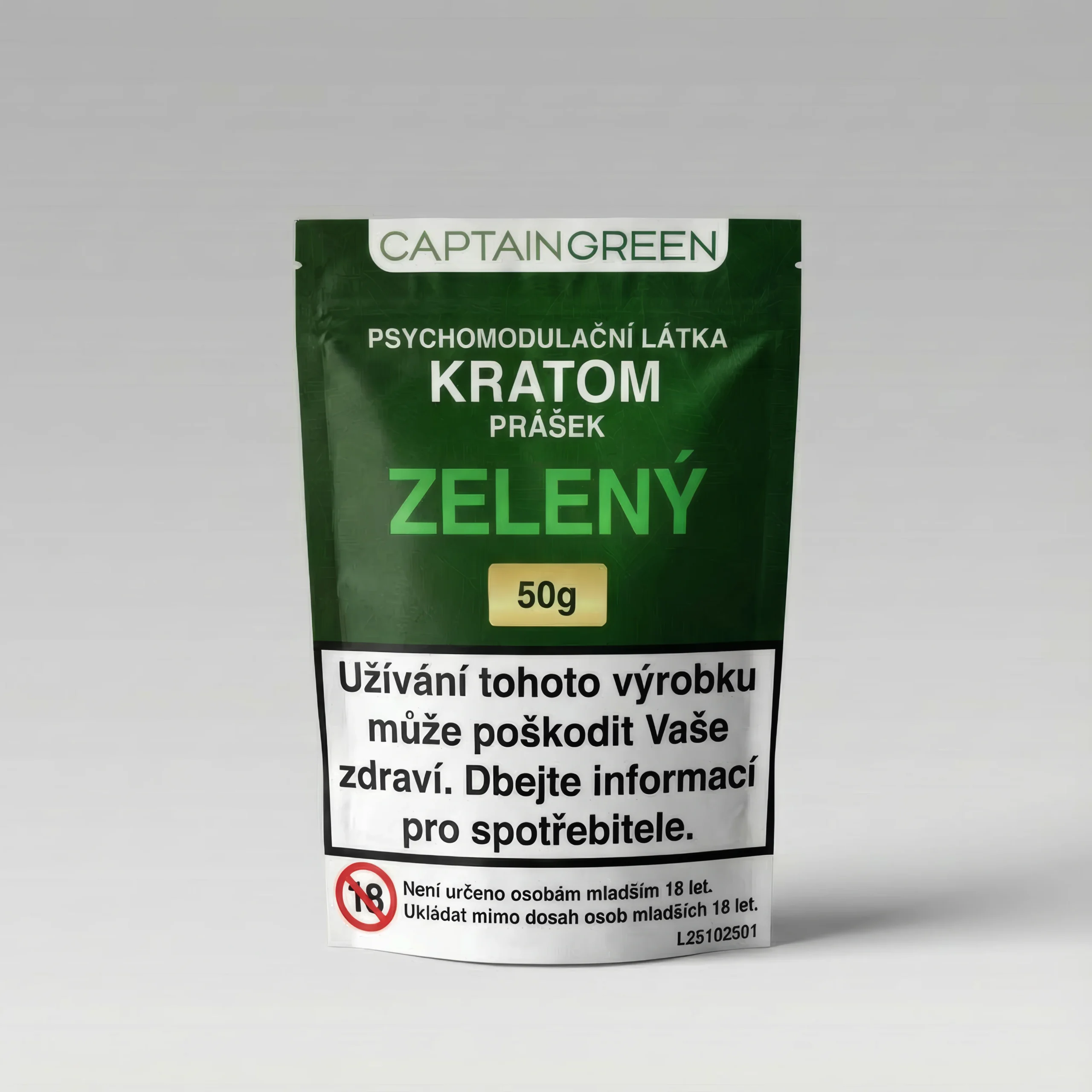 Zelený kratom Captain Green – nové balení Zelený kratom Captain Green v novém balení jako psychomodulační látka