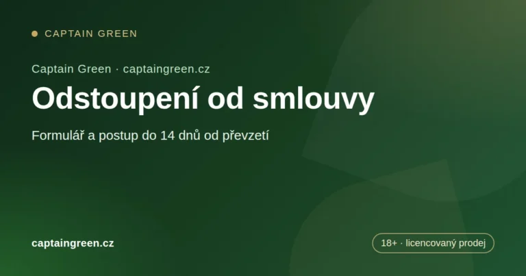 Odstoupení od smlouvy – formulář a postup (Captain Green)