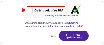 Ověřit věk přes NIA na mobilu